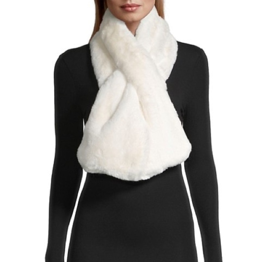 Apparis Bambi Faux Fur Scarf Ivory New!